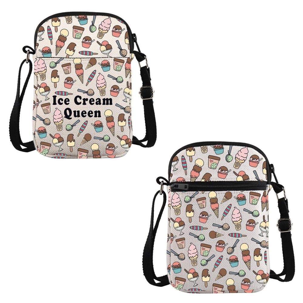 2692 Ice Cream Lover Gift Gift I-ce C-ream Queen Crossbody Bag Dessert